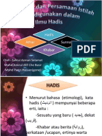 Perbezaan Dan Persamaan Istilah Hadis