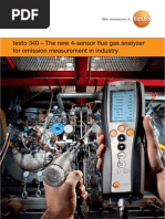 Testo 340 - The new 4-sensor flue gas analyser for emission measurement industry 