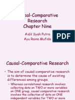 Causal-Comparative Research Chapter Designs
