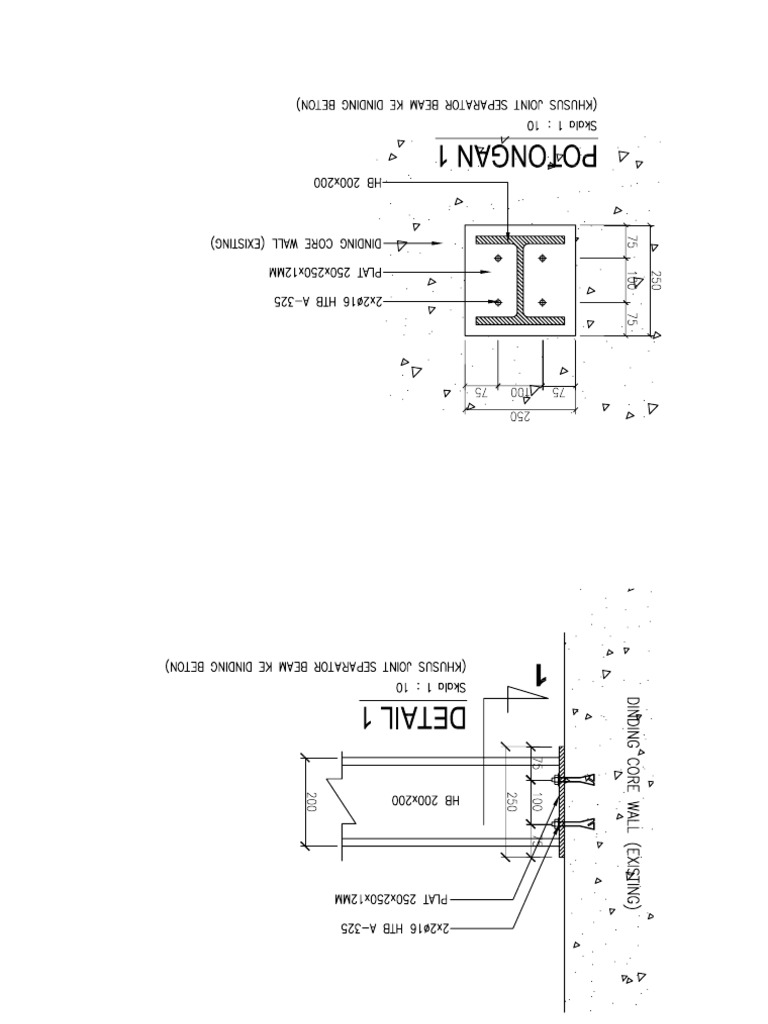 Detail Baseplate Separator Beam Lift