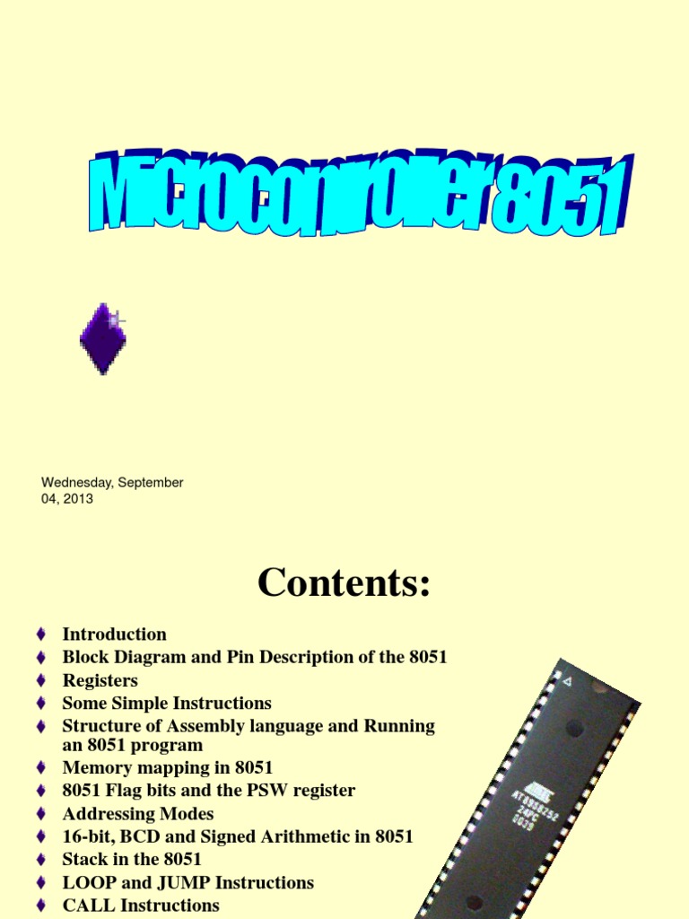 Microcontroller 8051, Instruction Set | PDF | Microcontroller ...