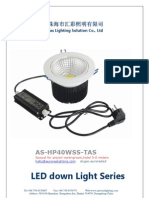 Auroras 40W COB LEDdownlight Specification