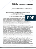 T4 B11 Thompson FDR - Entire Contents - 10-3-02 Larry D Thompson Prepared Statement - Senate Banking 899