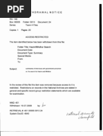 T4 B13 Hazmi-Mihdhar Search Fdr- Entire Contents- Document Request 1 Index- Memo- Withdrawal Notice Re Interview Summaries 955