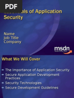 Essentials of Application Security