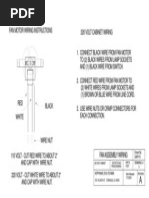 Fan Motor Wiring Instructions