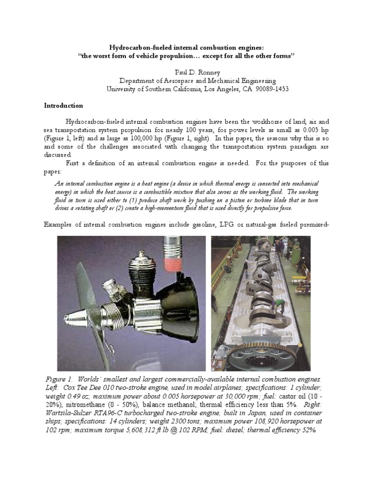 HC Fueled IC Engines | PDF