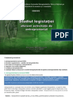 Studiul legislatiei