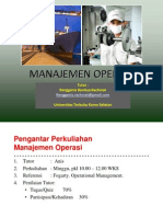 Manajemen Operasi - Chapter I PDF
