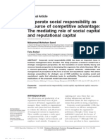  Corporate social responsibility as 
a source of competitive advantage