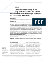  Cause-related marketing in an 
emerging market