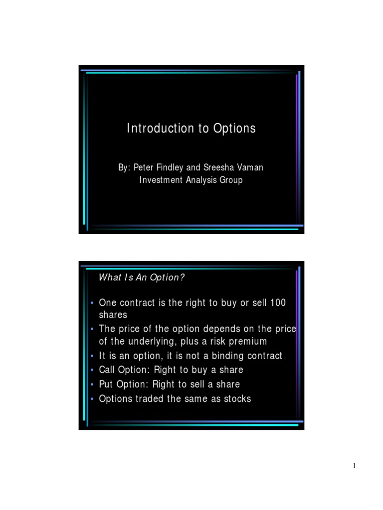 Options | PDF