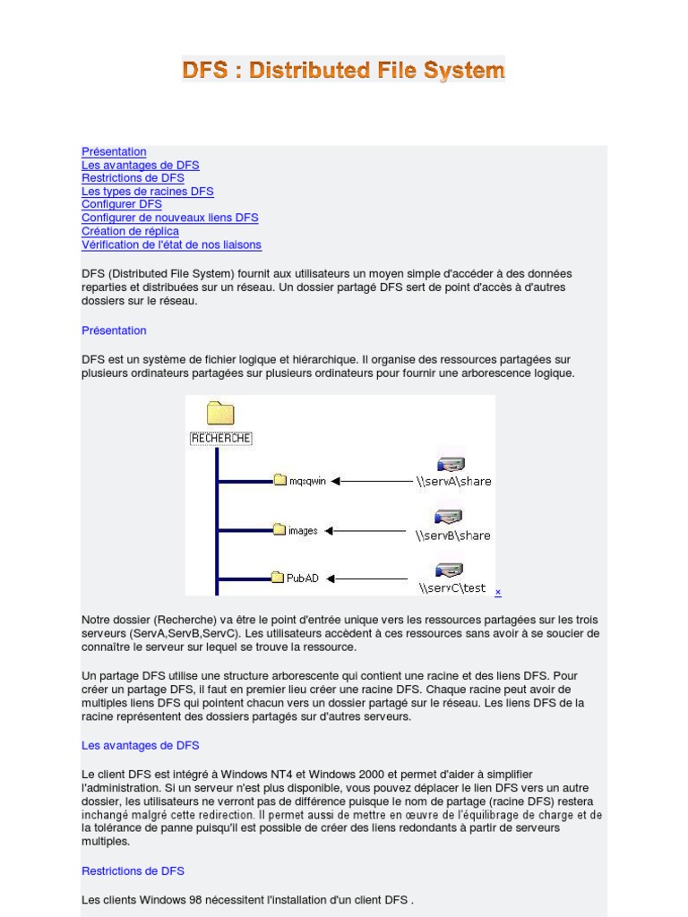 Configuration de DFS sous Windows Server 2016 | PDF | Active Directory ...
