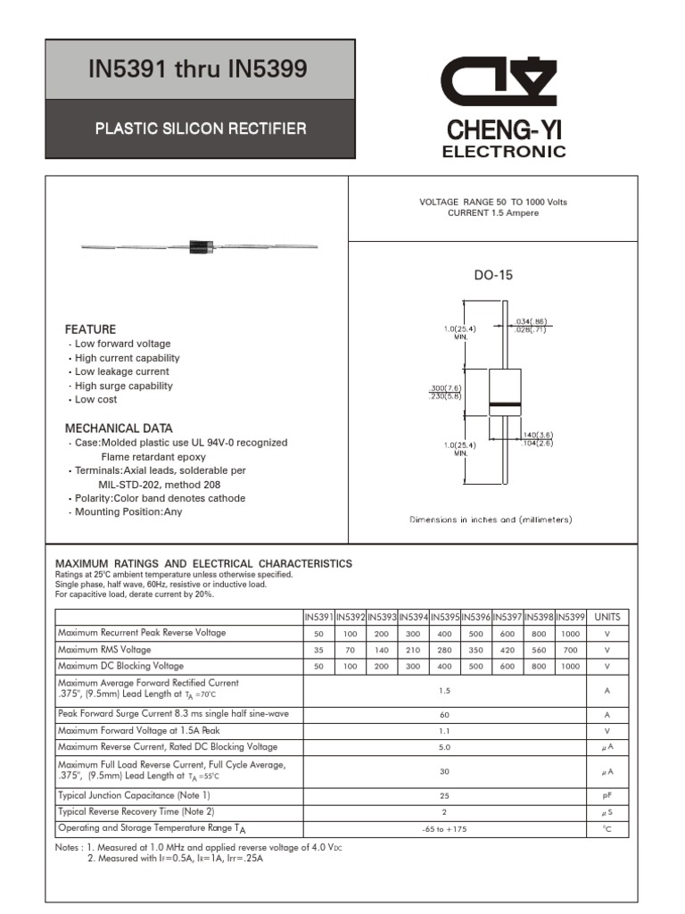 IN5398 Datasheet PDF | PDF