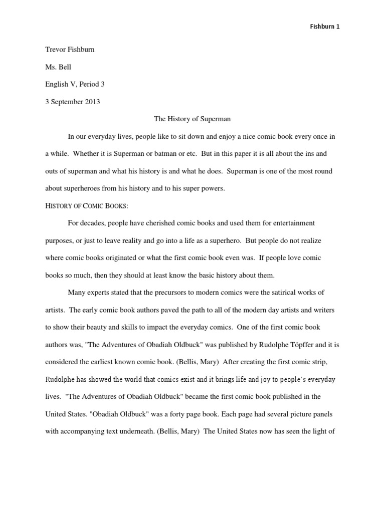 Essay on superman and me image