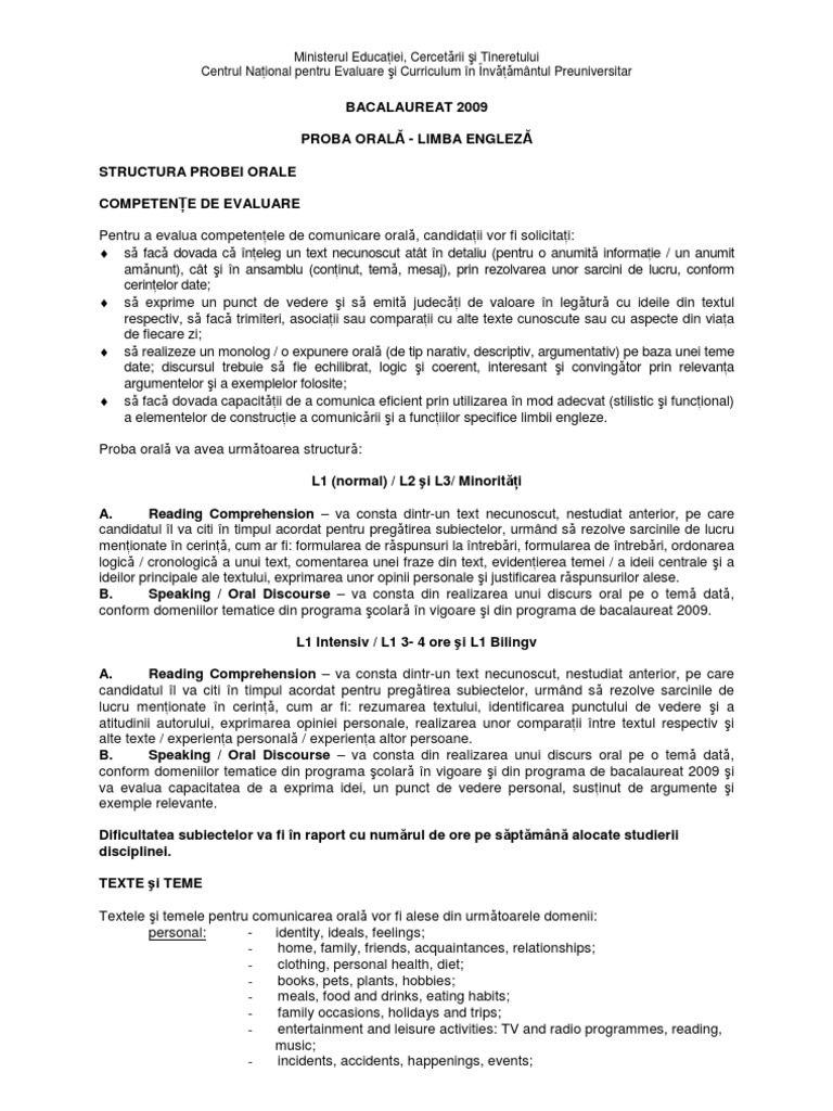 Modele Subiecte Engleza