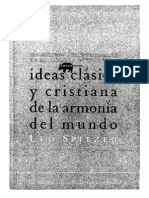 Spitzer, Leo. Ideas Clásica y Cristiana de La Armonia Del Mundo