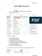 Prepositions of Time: At, In, On