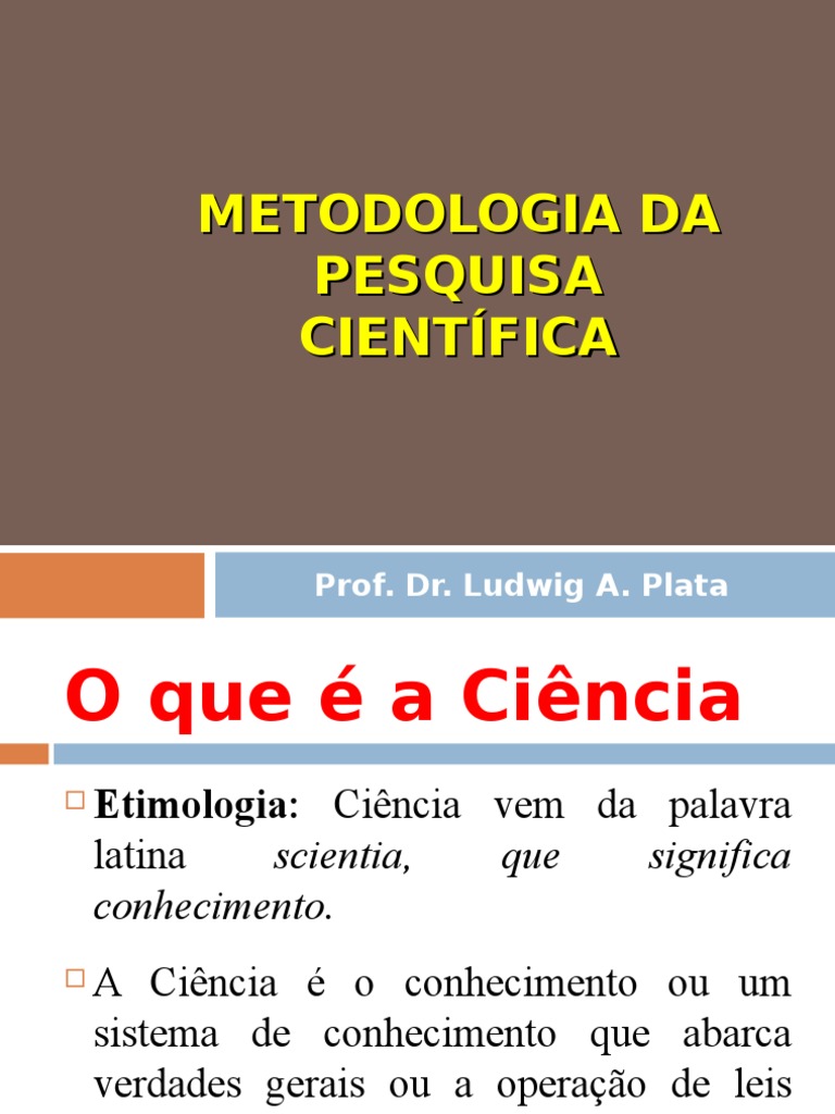 Metodologia da Pesquisa Científica | PDF | Experimento | Science