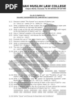 Important Questions 5 Years LLB-1