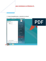 Instalação No Windows 8