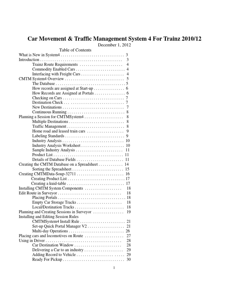 Car Movement & Traffic Management System 4 For Trainz 2010/12 PDF