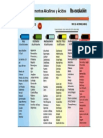 Tabla Alimentos Acidos y Alcalinos