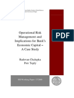 Operational Risk Management and Implications For Bank's Economic Capital - A Case Study