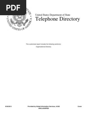 U.S. State Department Telephone Directory