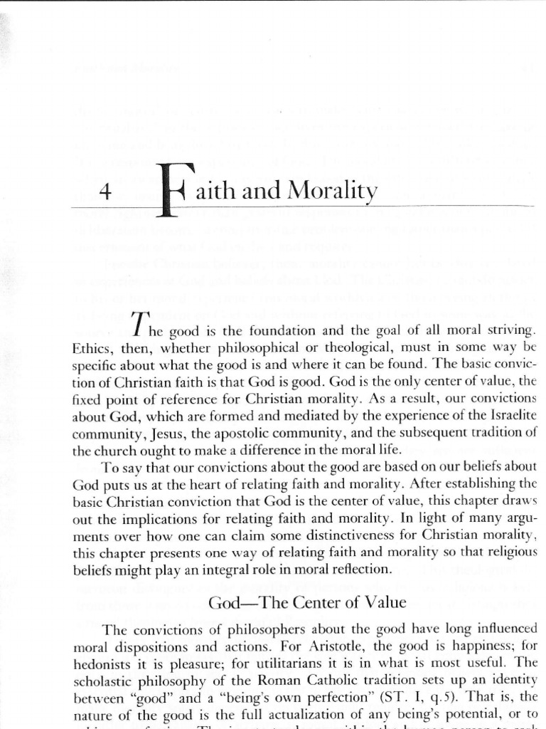 Faith as the Foundation of Morality | PDF | Christian Ethics | Morality