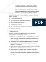 Proceso de Modernización de La Gestión Del Estado