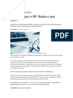 IRPF-2012 - ENTREGA DA DECLARAÇÃO FORA DE PRAZO