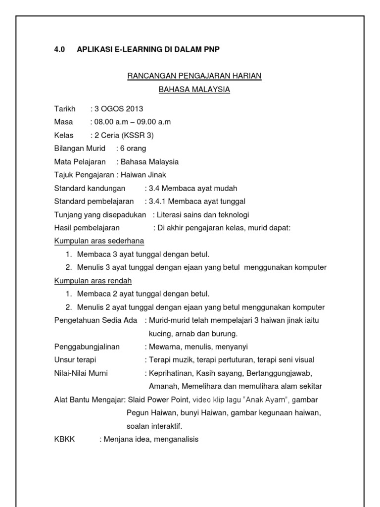 Rph Bahasa Melayu Pendidikan Khas Pdf