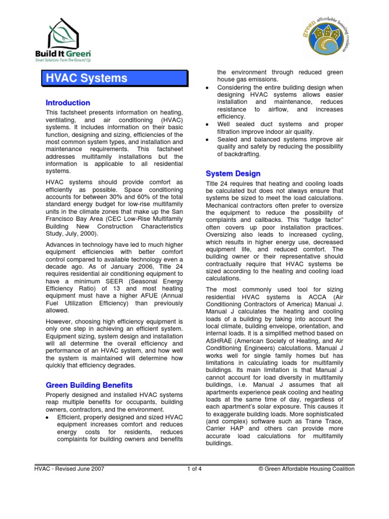 Hvac | PDF | Hvac | Duct (Flow)