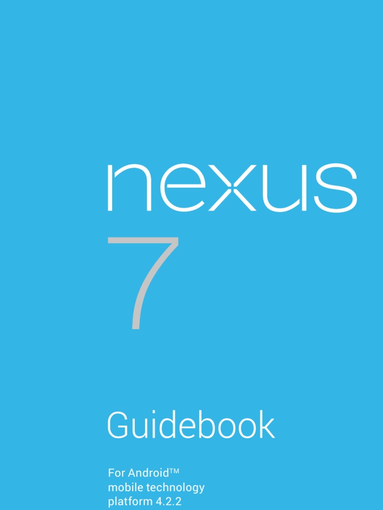 Google Nexus 7 User Manual Guidebook | Google Play | Android (Operating  System)