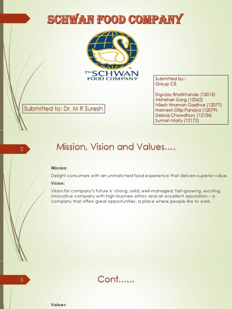 Schwan Food Company Marketing Business Economics
