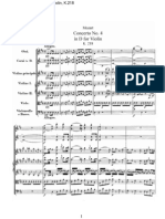 Concierto n°4 en D para violin K-218 de Mozart