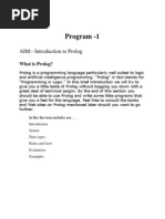 Program - 1: AIM:-Introduction To Prolog