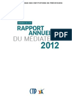 Rapport annuel 2012 du médiateur du CTIP 