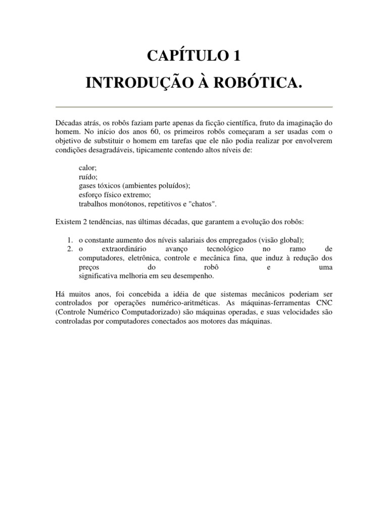 Introdução A Robotica | PDF | Robô | Robótica