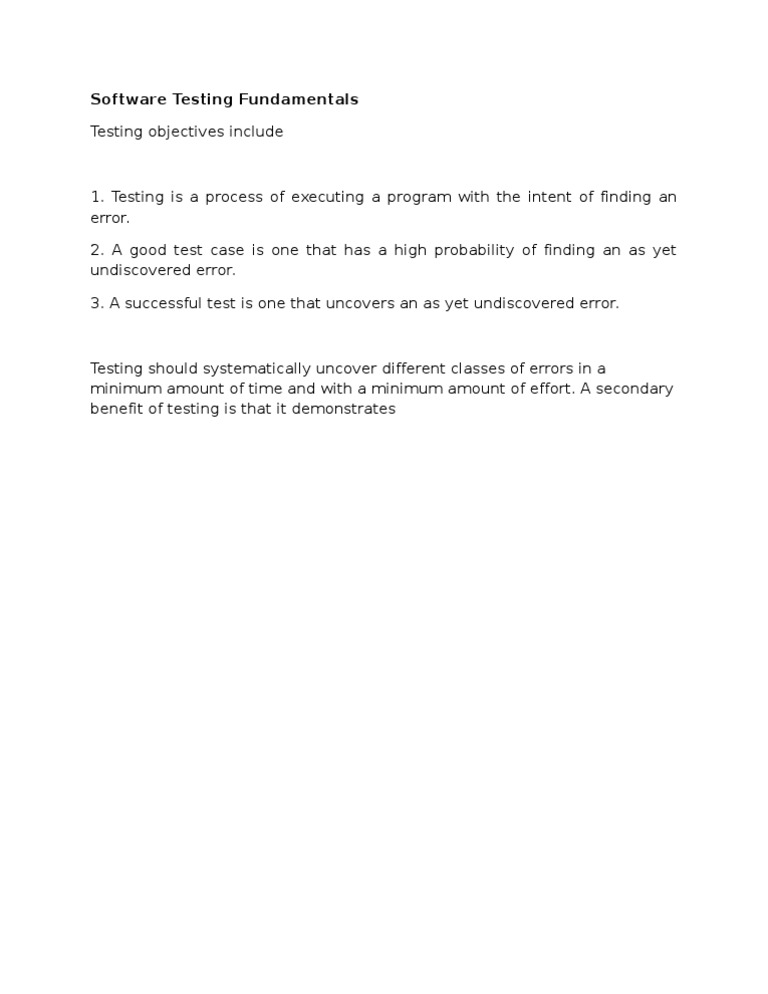 Testing Fundamentals | PDF | Career & Growth | Business