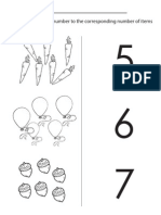 Name:: Draw A Line From The Number To The Corresponding Number of Items