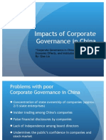 Impacts of Corporate Governance in China