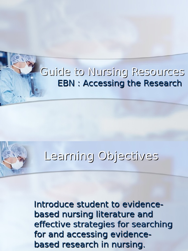 Nursing Research Resources 72 | PDF | Evidence Based Medicine ...