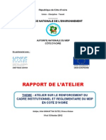 Rapport Atelier Sur Renforcement Du Cadre Juridique Et Institutionnel