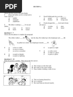 Section A Practice 1 Questions 1 - 4 1 A B C 2 A C B D 3 A C B D 4 A C B D