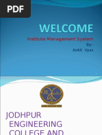 Institute Management System