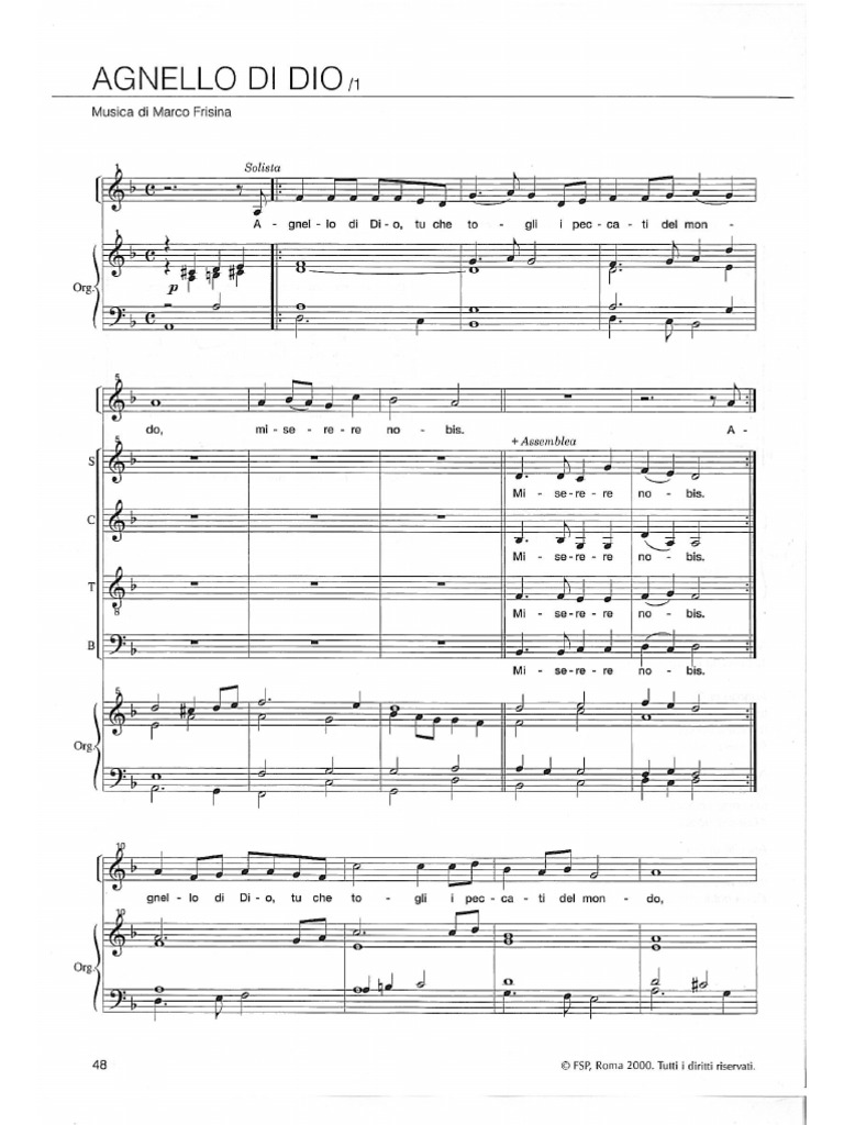 Agnello Di Dio Frisina Accordi Chitarra