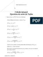 Cálculo Integral Ejercicios de Series de Taylor