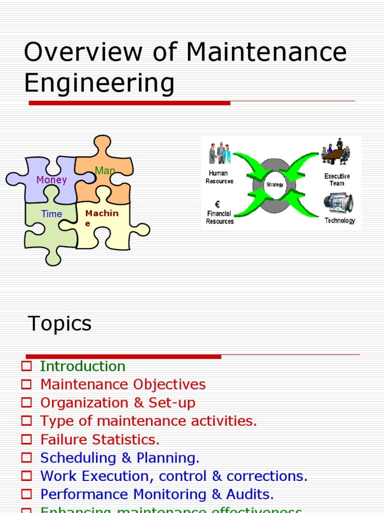 Overview of Maintenance Engineering: Money | PDF